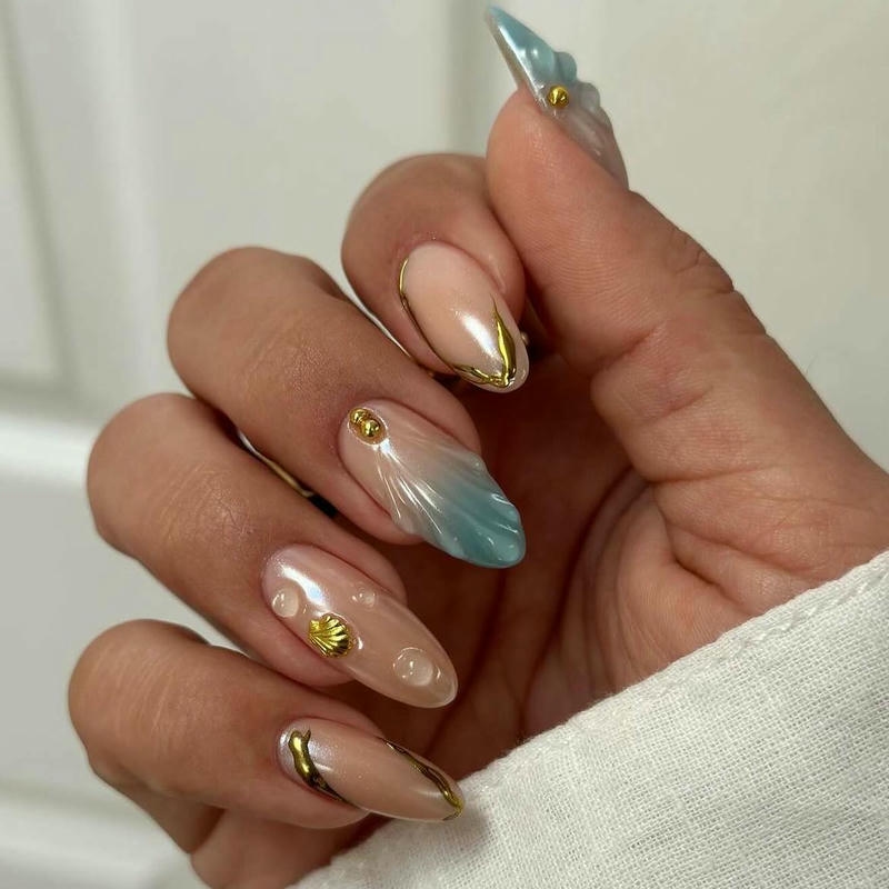 ảnh nail vỏ sò