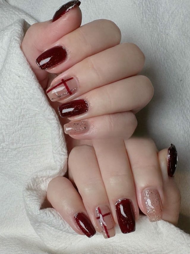 nail kẻ đỏ