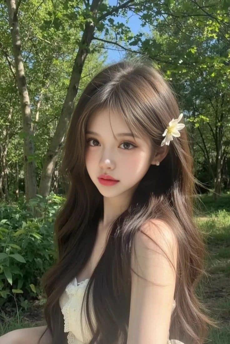 gái xinh tóc dài duyên.