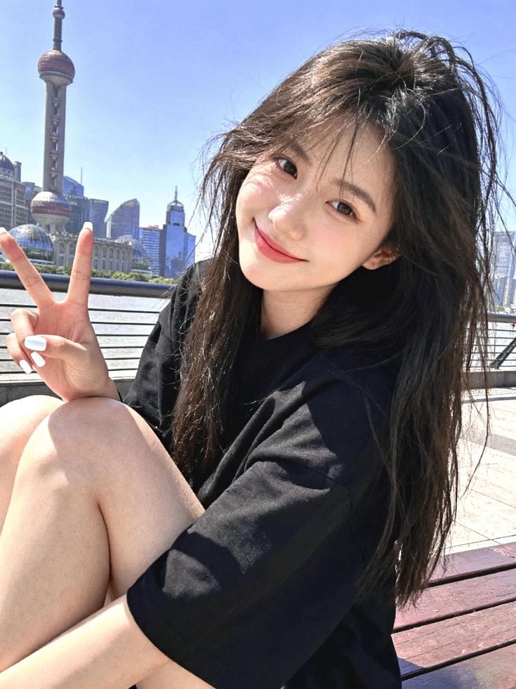 gái xinh tóc dài thướt.