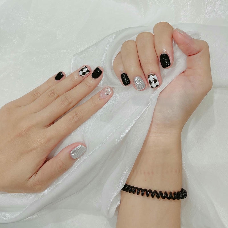 hình nail caro
