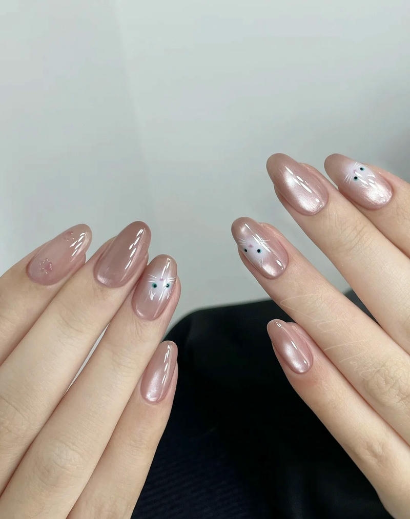 hình nail con mèo