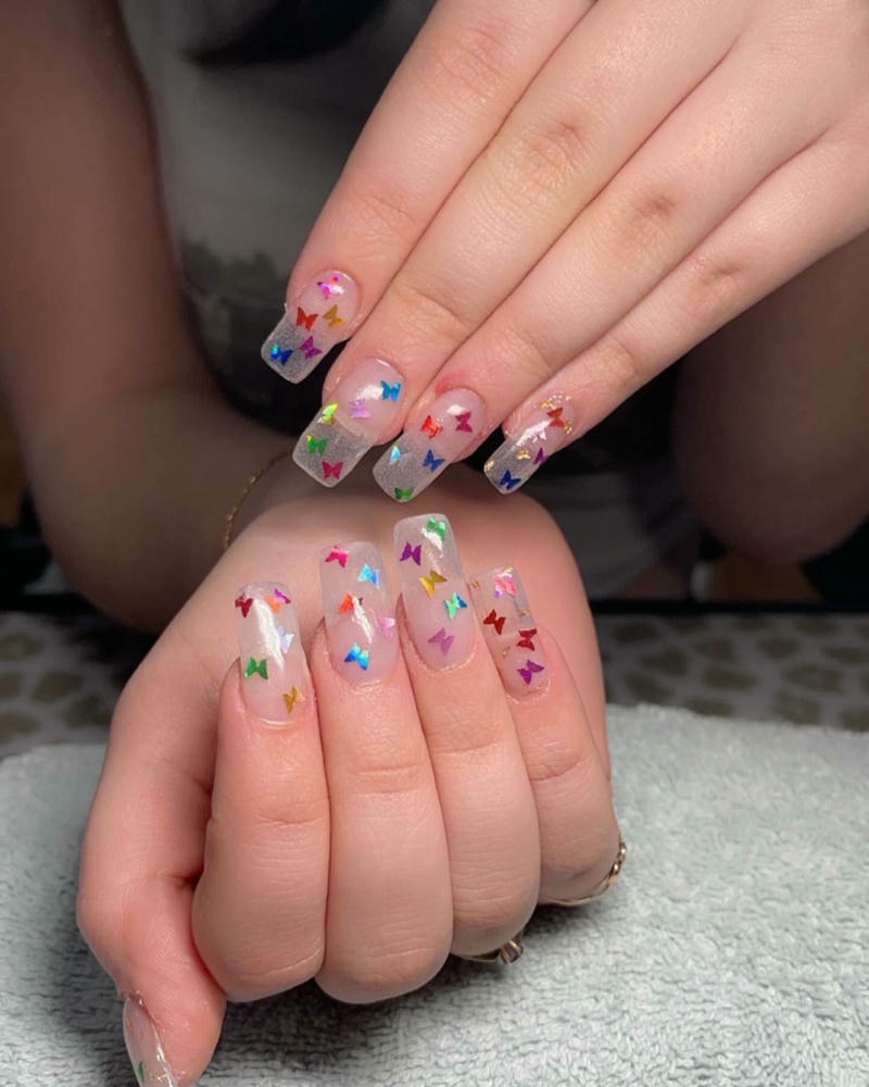 nail bướm mini màu sắc