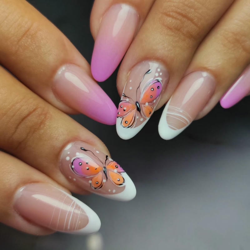 nail bướm sơn đầu móng