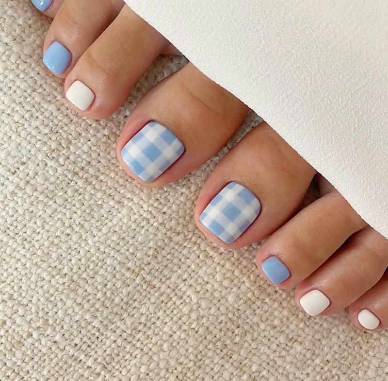 nail caro xanh lam