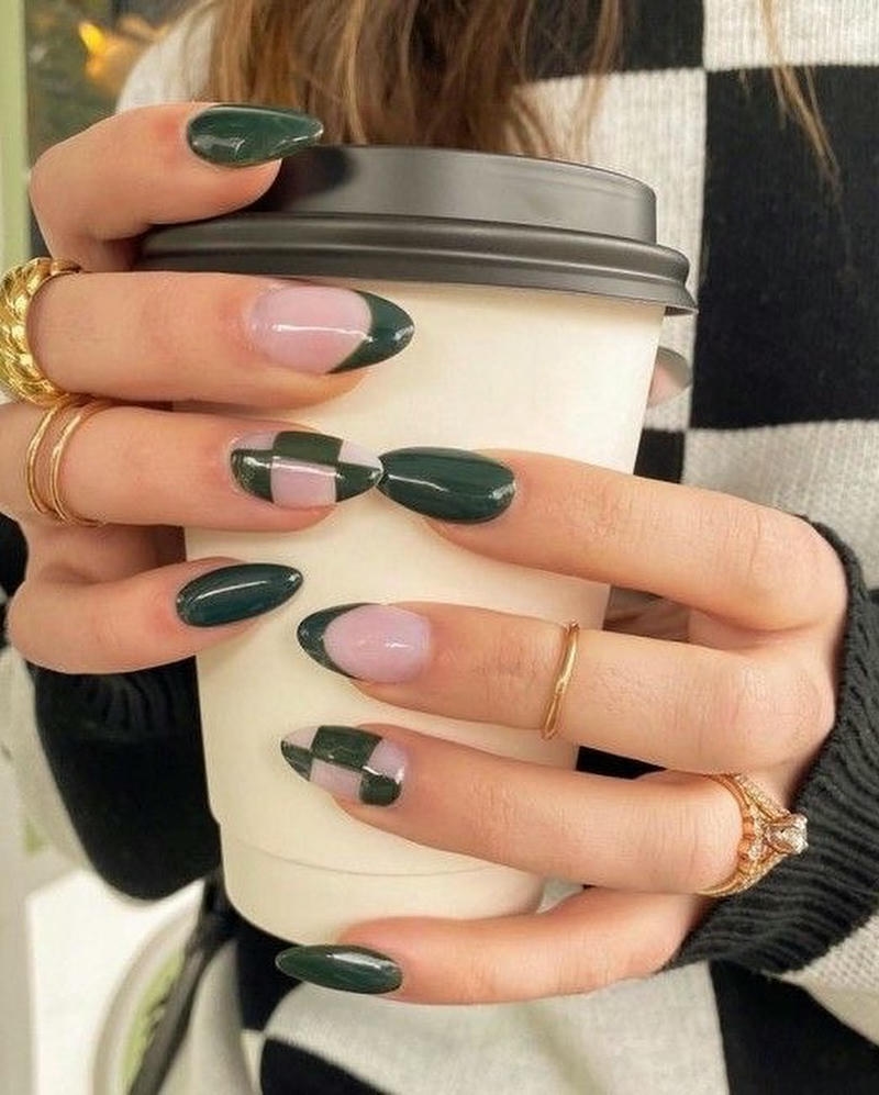 nail caro xanh