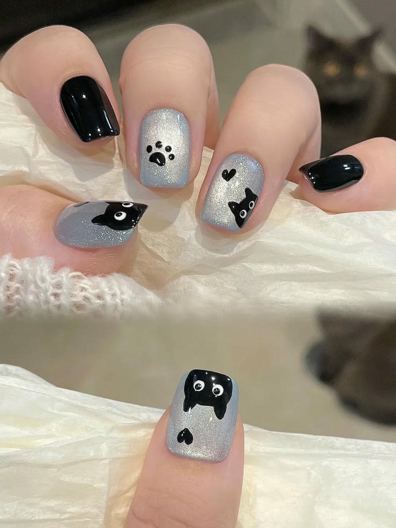 nail con mèo