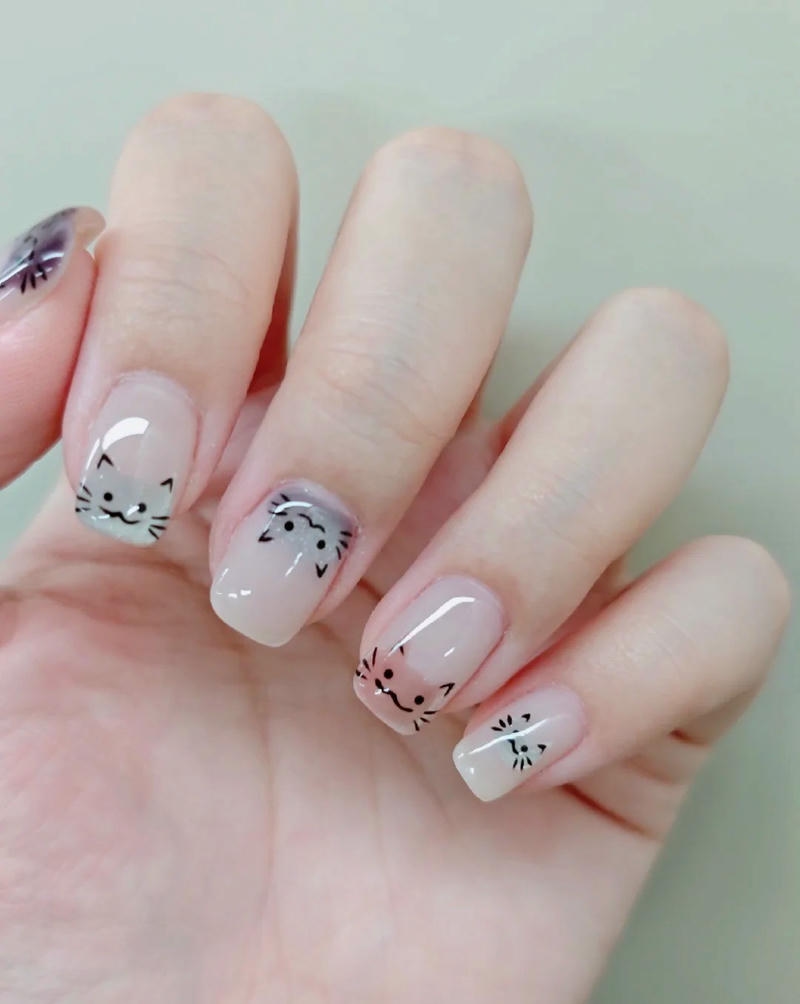 nail con mèo full
