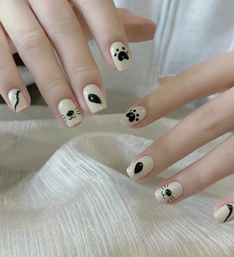 nail con mèo hd