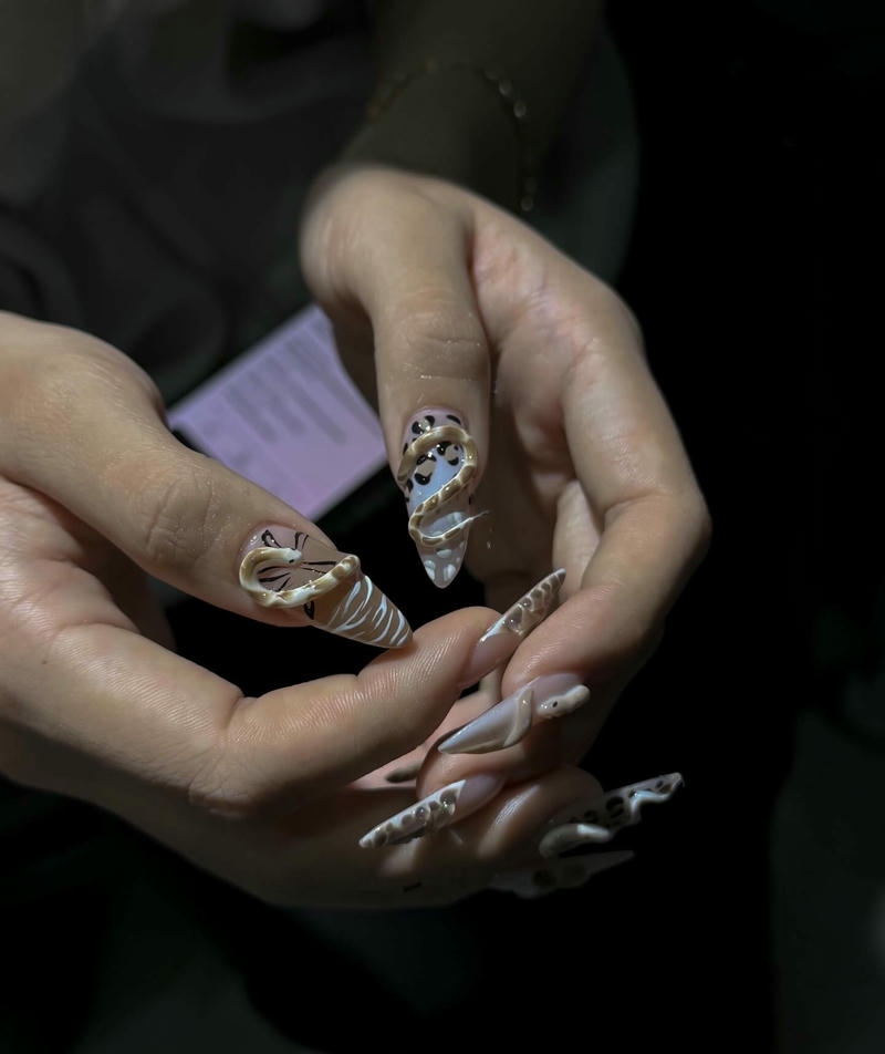 nail con rắn vằn