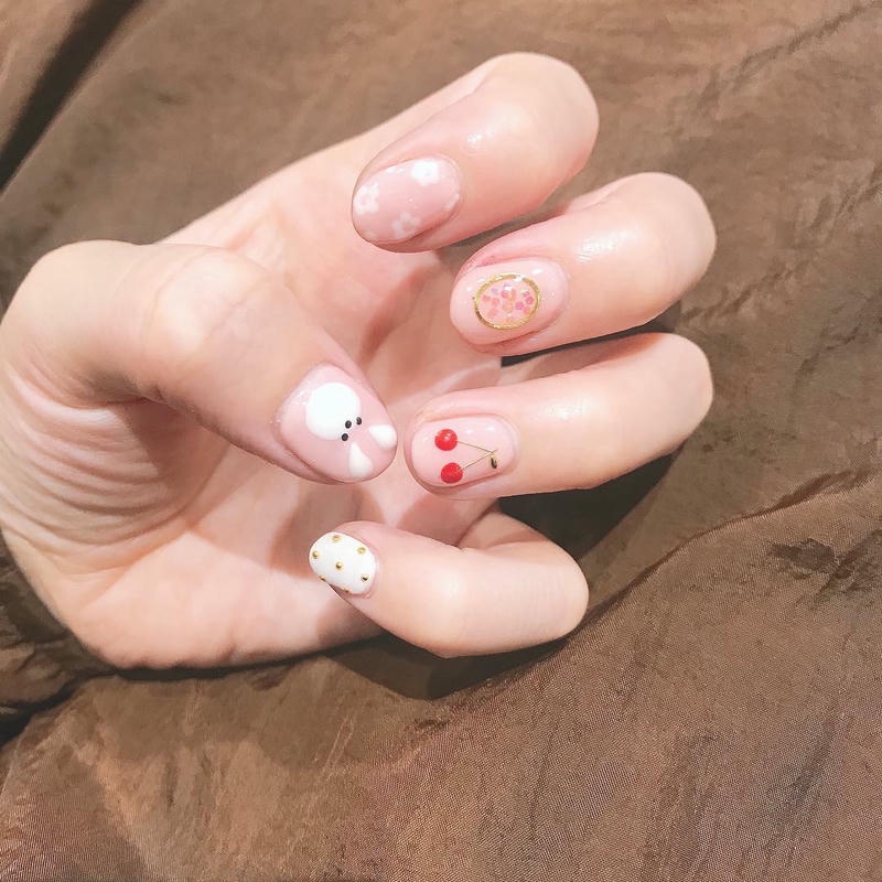 nail con thỏ cho móng tay ngắn