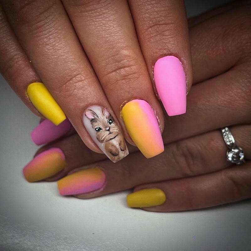 nail con thỏ đẹp
