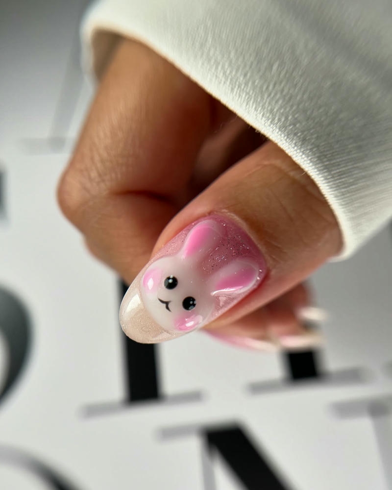 nail con thỏ hồng