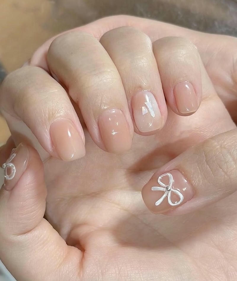nail đi biển vẽ nơ