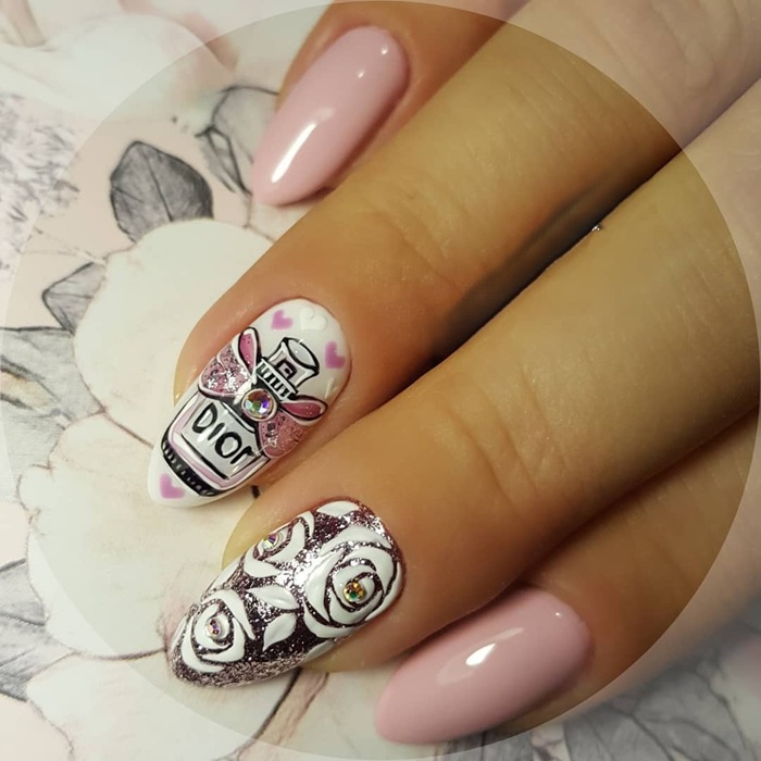 nail dior cổ