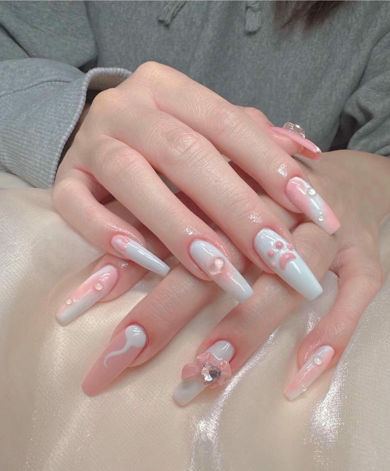 nail đơn giản nhẹ nhàng chân mèo