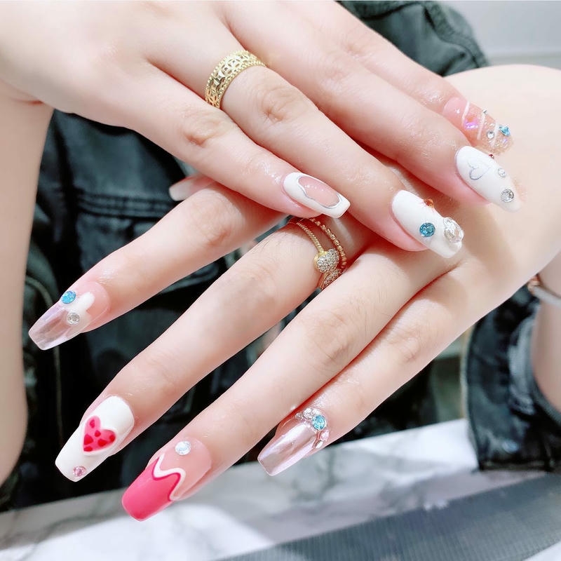 nail đơn giản nhẹ nhàng hít