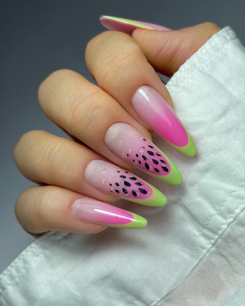 nail dưa hấu có hạt