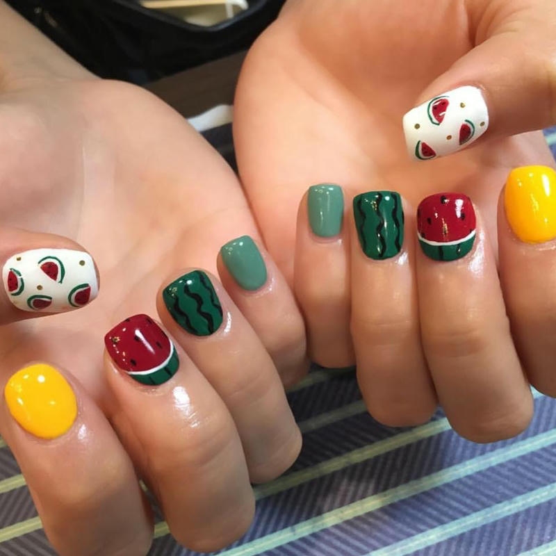 nail dưa hấu đậm