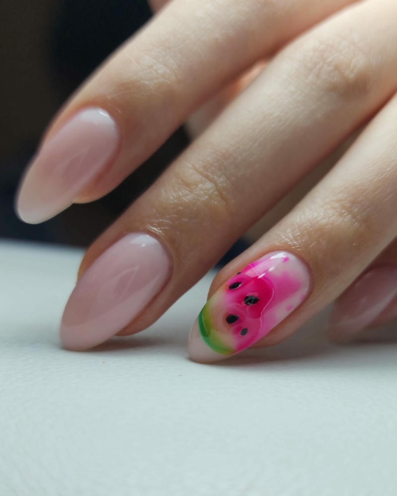 nail dưa hấu dịu dàng