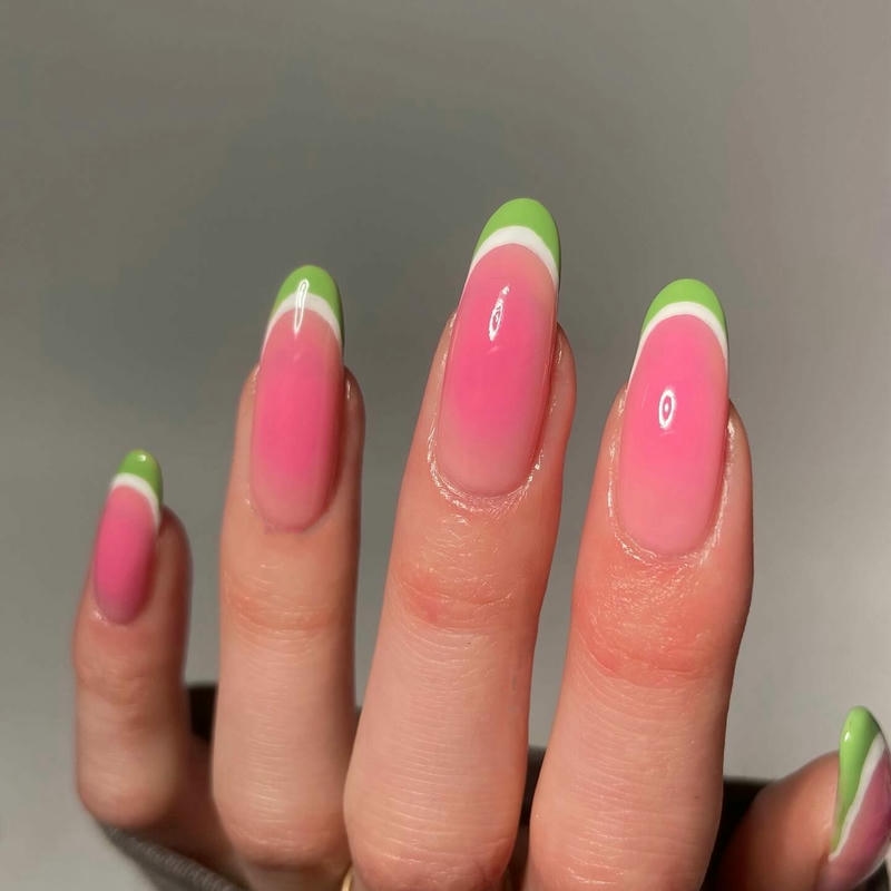 nail dưa hấu hồng nhạt