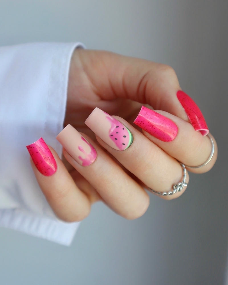 nail dưa hấu tím