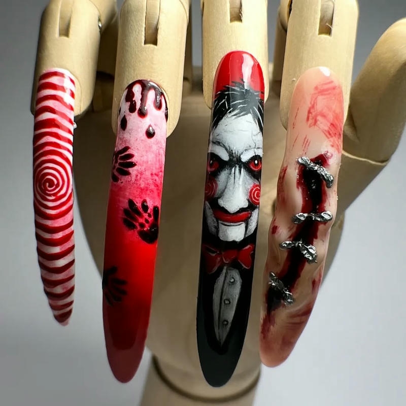 nail halloween ác quỷ