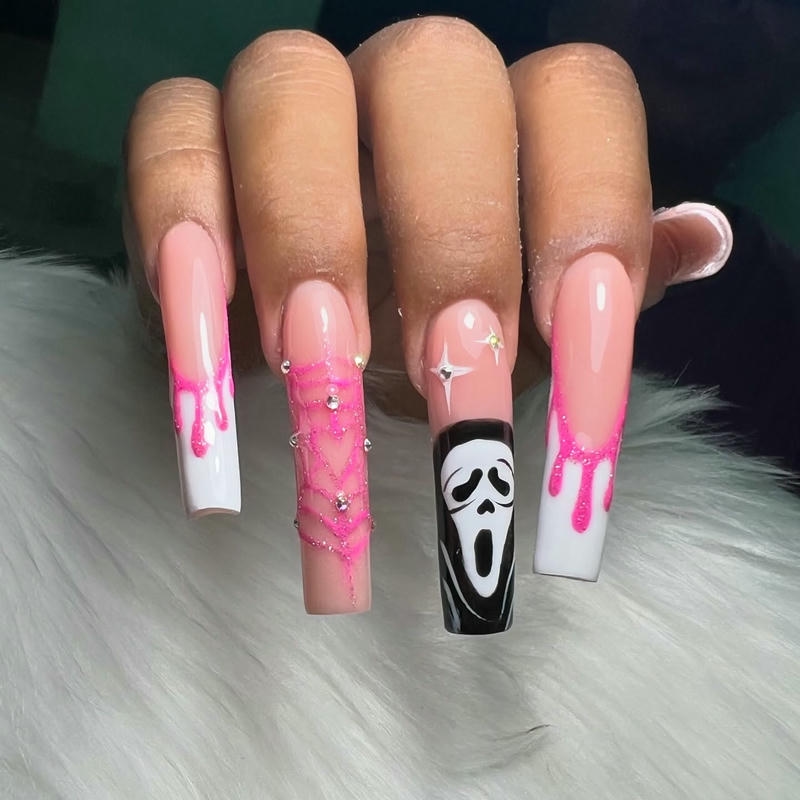 nail halloween đính đá