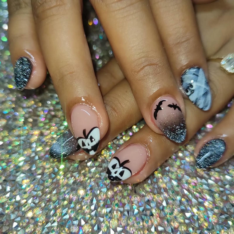 nail halloween sơn đầu móng