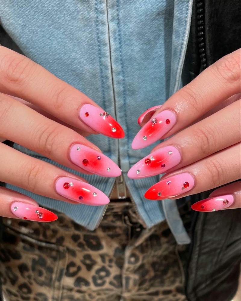 nail hạnh nhân hồng