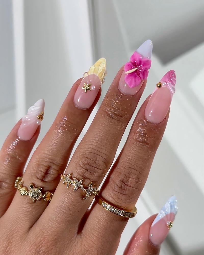 nail jennie màu tím