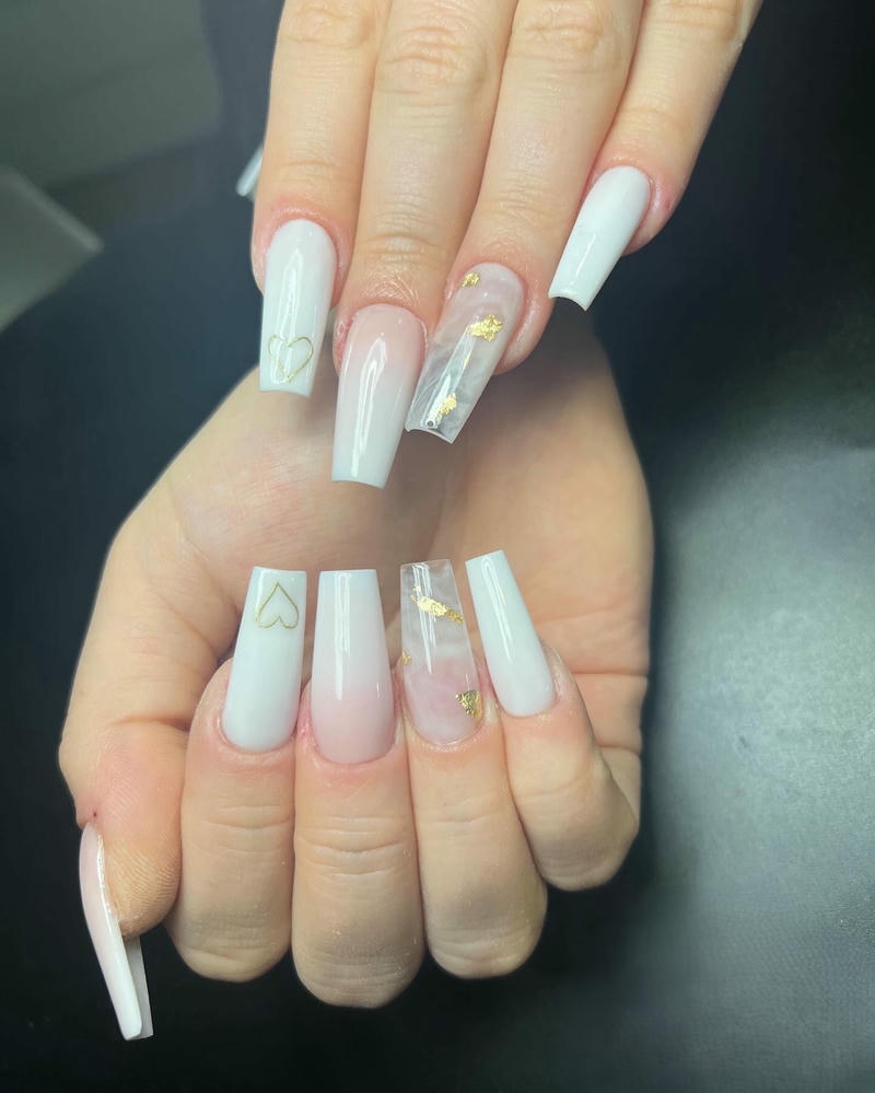 nail jennie trắng