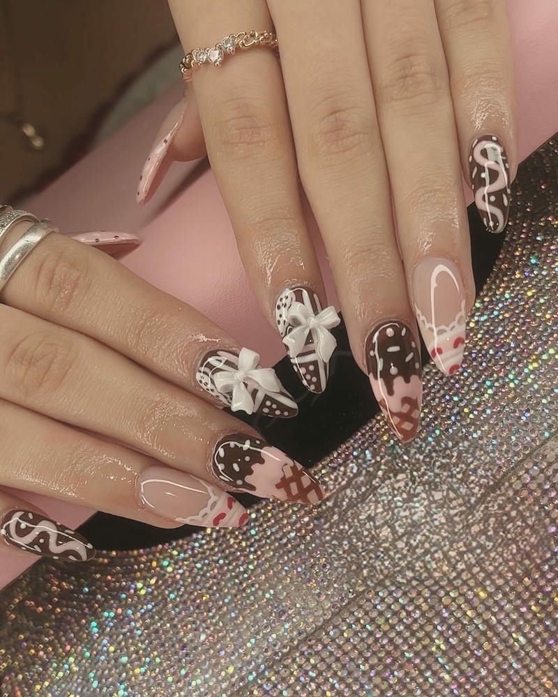 nail kem chảy đính nơ