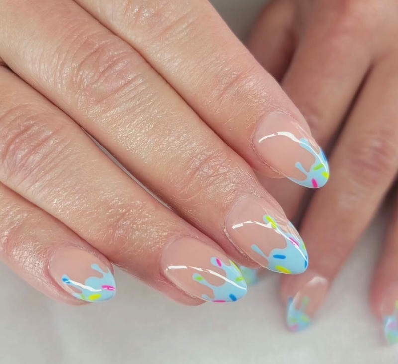 nail kem chảy sơn đầu móng xanh