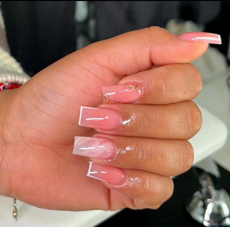 nail loang hồng nhạt