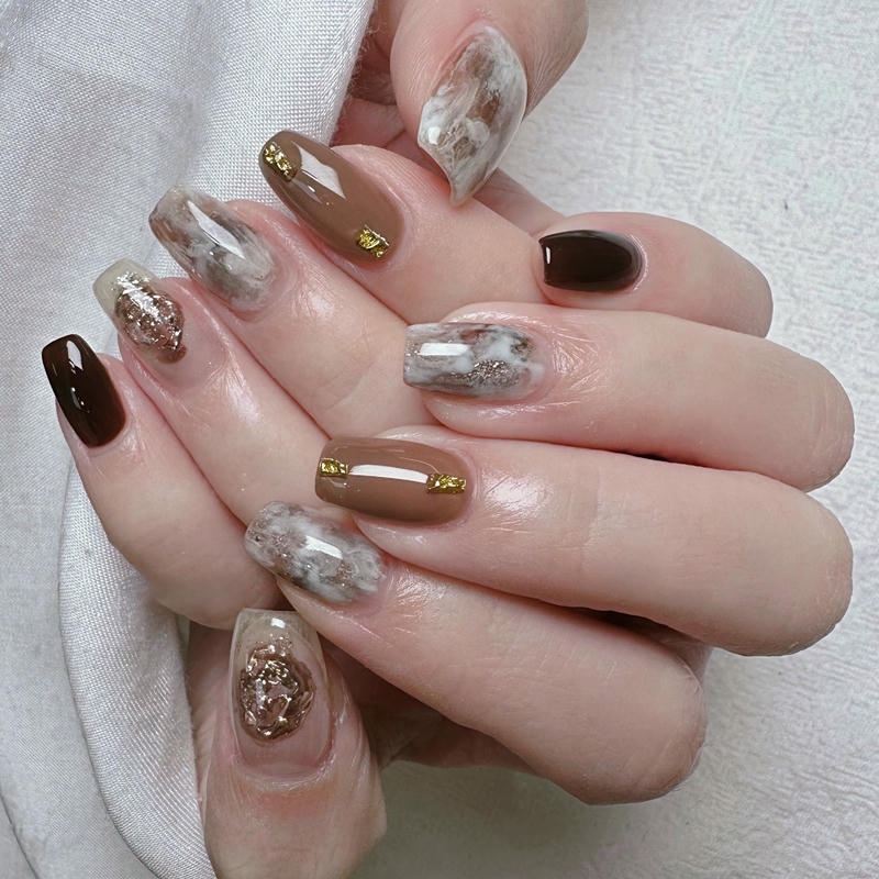 nail loang màu nâu