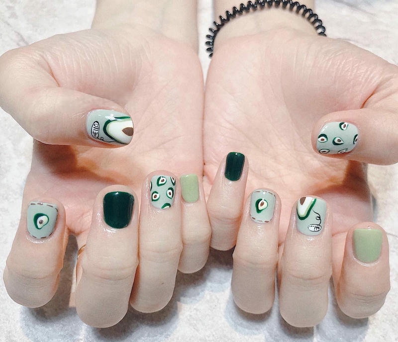 nail trái cây bơ