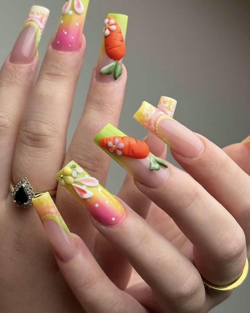 nail trái cây cà rốt