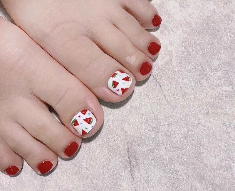 nail trái cây cho chân