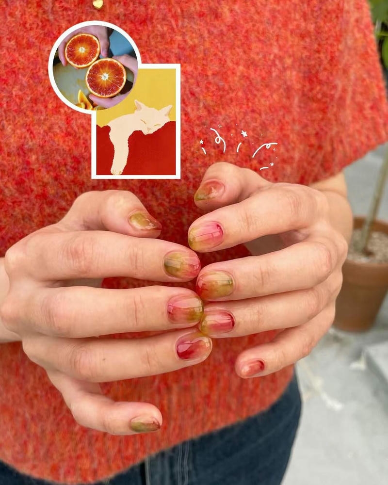 nail trái cây cho móng ngắn