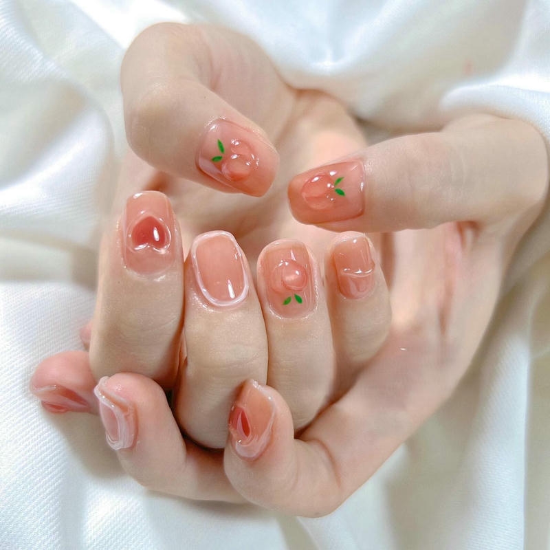 nail trái cây đào