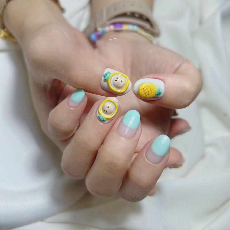 nail trái cây dứa