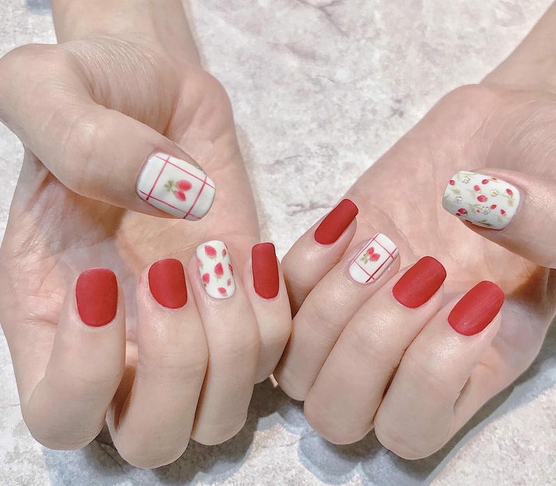 nail trái cây lì