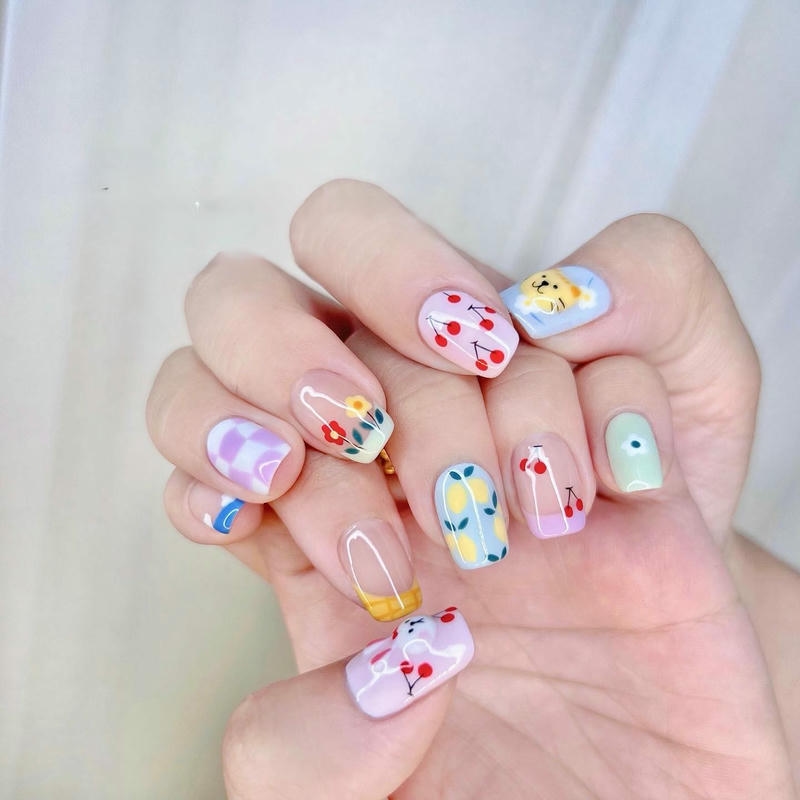 nail trái cây màu sắc