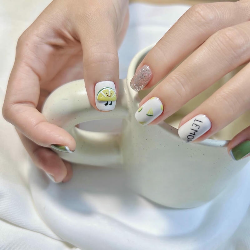 nail trái cây miếng chanh