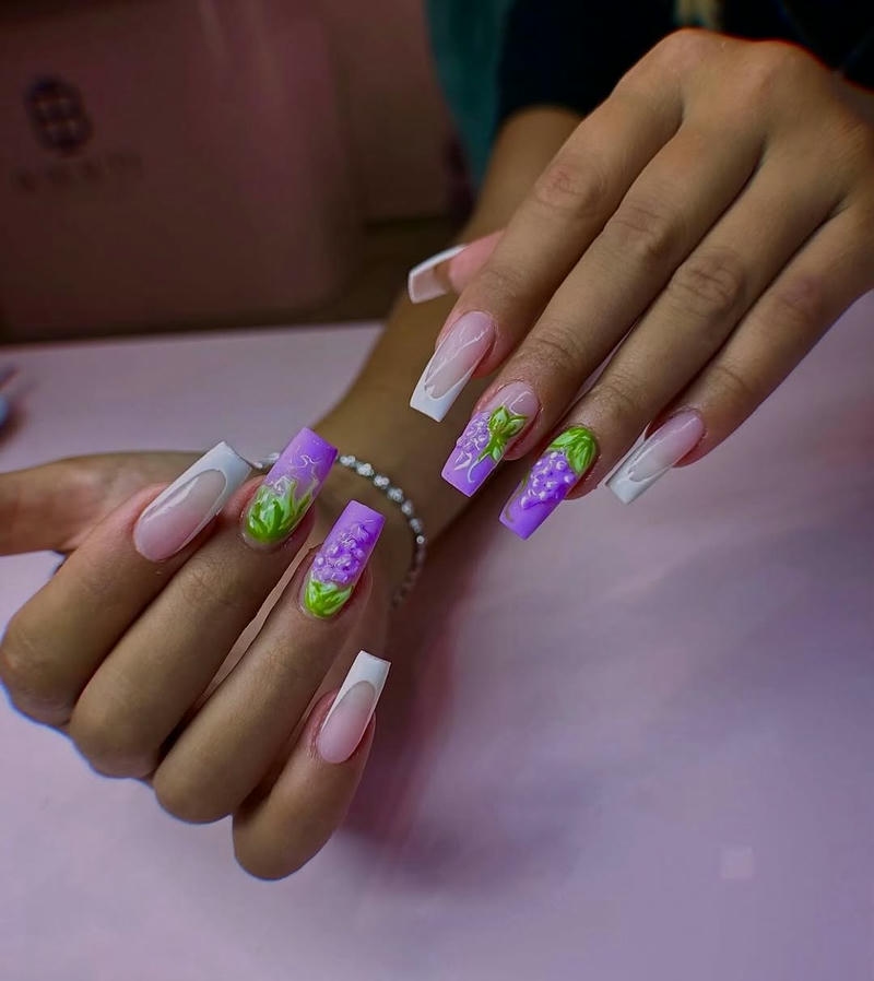 nail trái cây quả nho