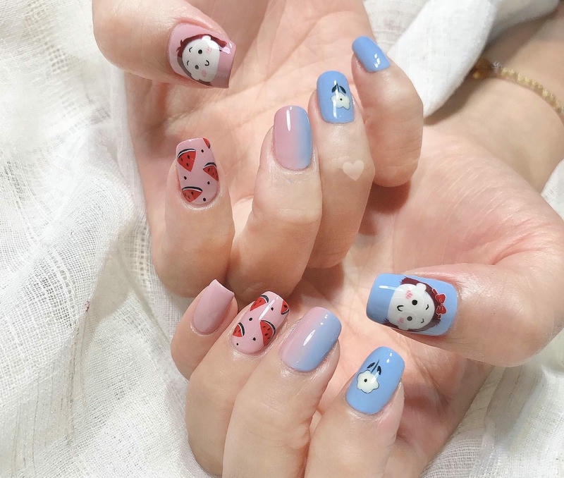 nail trái cây xanh