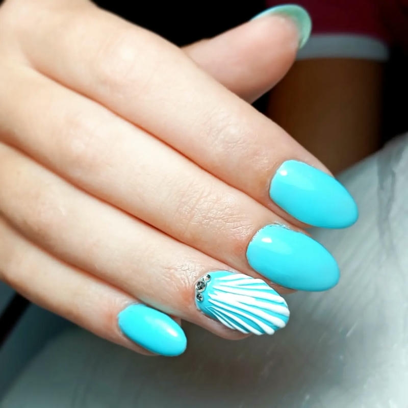 nail vỏ sò xanh ngọc