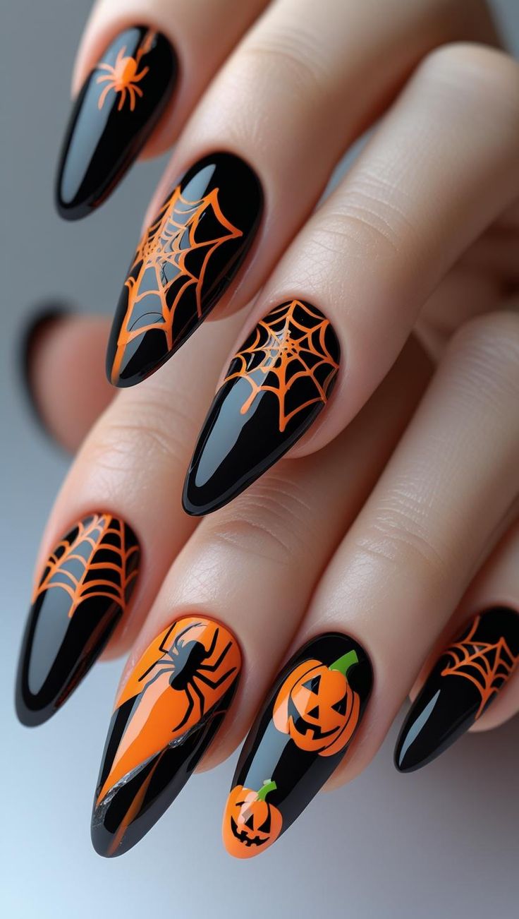 Nail halloween tạo hình ma