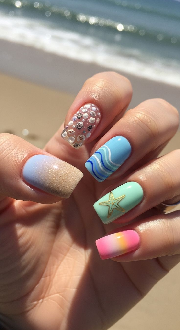 Nail vỏ sò nổi bật